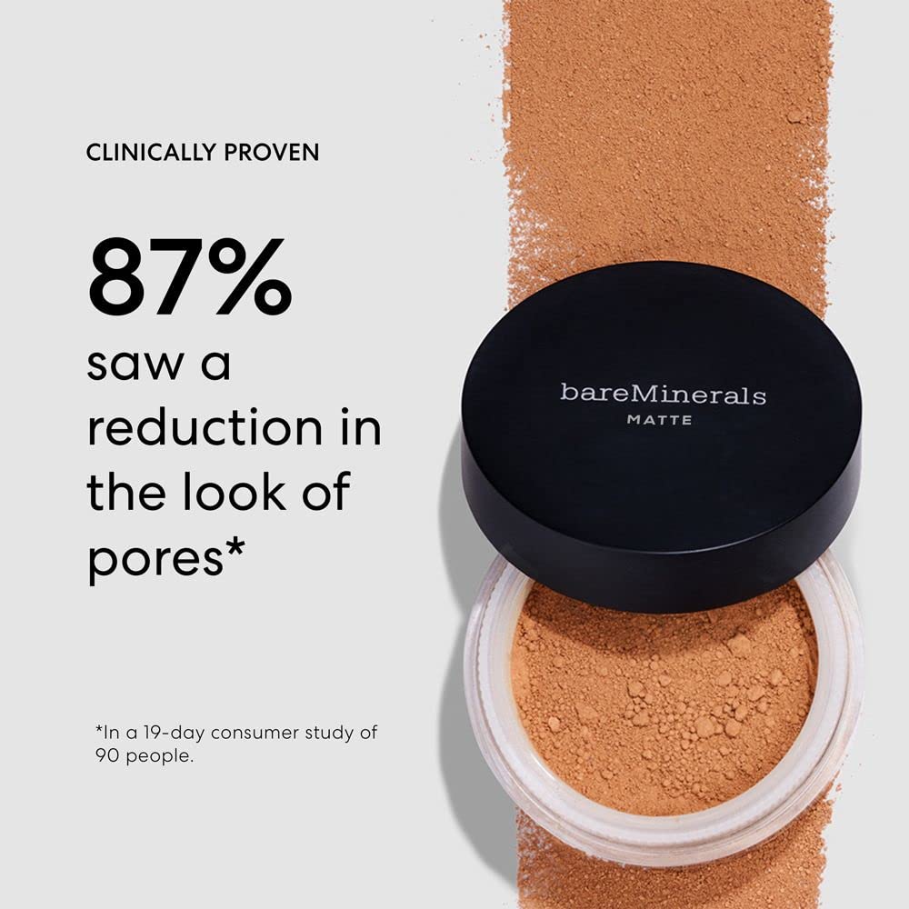 BareMinerals no-spill packaging for a mess-free makeup routine.