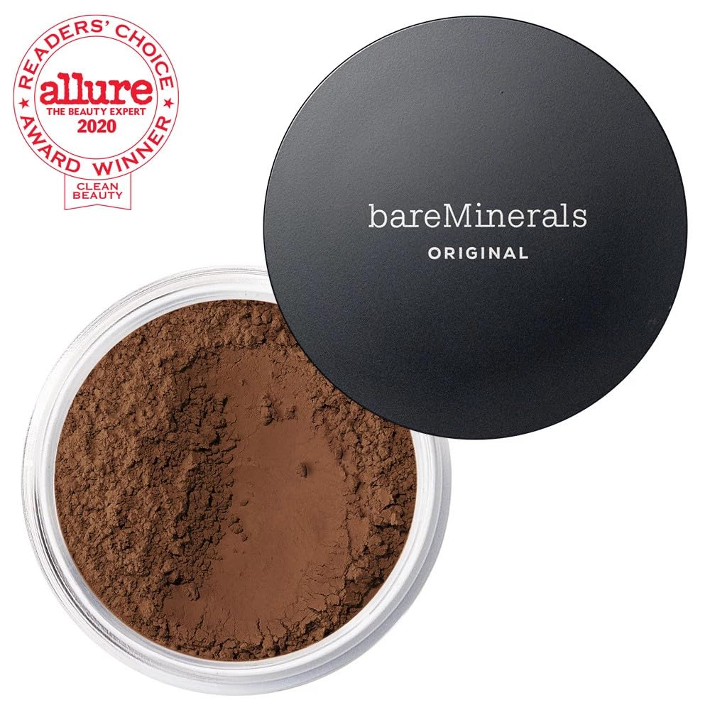 bareMinerals Original Loose Powder Foundation Deepest Deep 30 packaging-inside reveals clean ingredients list.