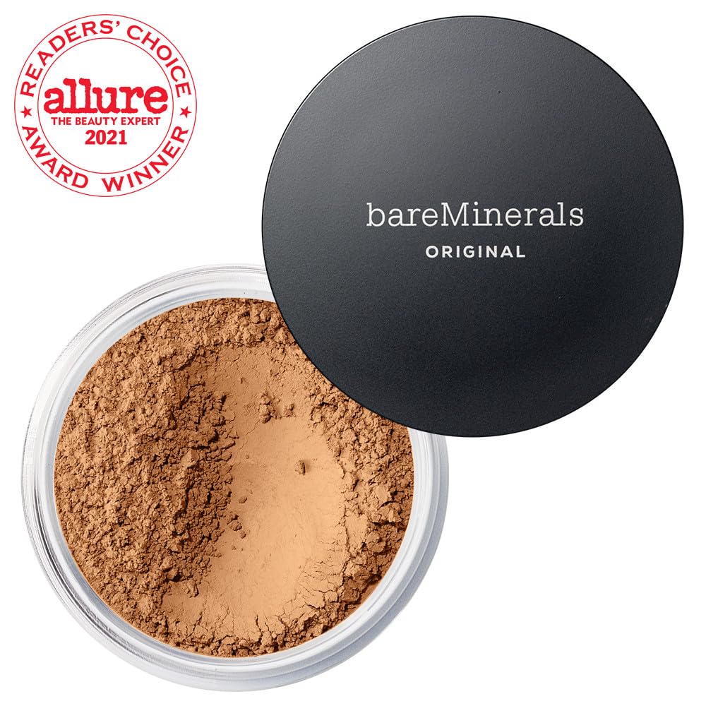 bareMinerals Original Loose Powder Foundation on skin reveals luminous, breathable finish.