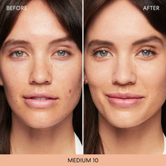 BareMinerals Original powder packaging highlights a talc-free formula in a compact for on-the-go use.