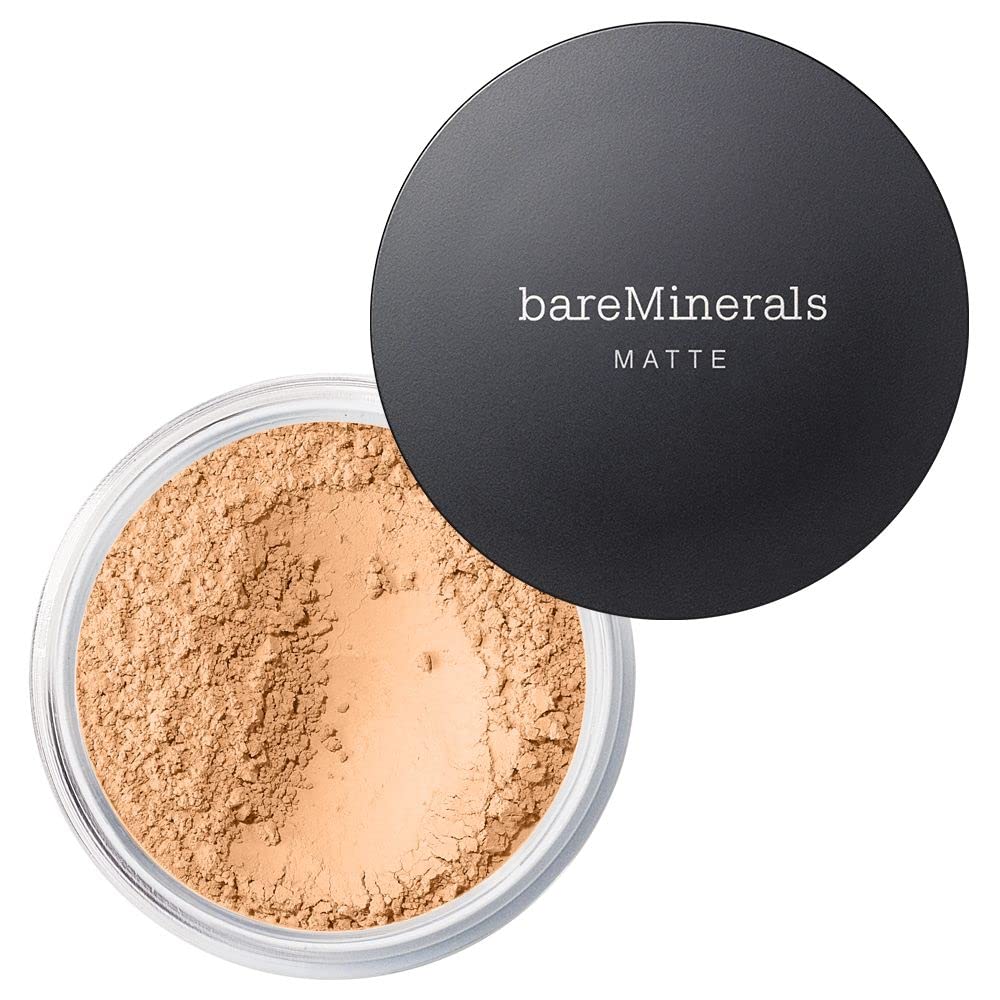 BareMinerals Original Matte bottle closed, premium packaging for on-the-go touch-ups.