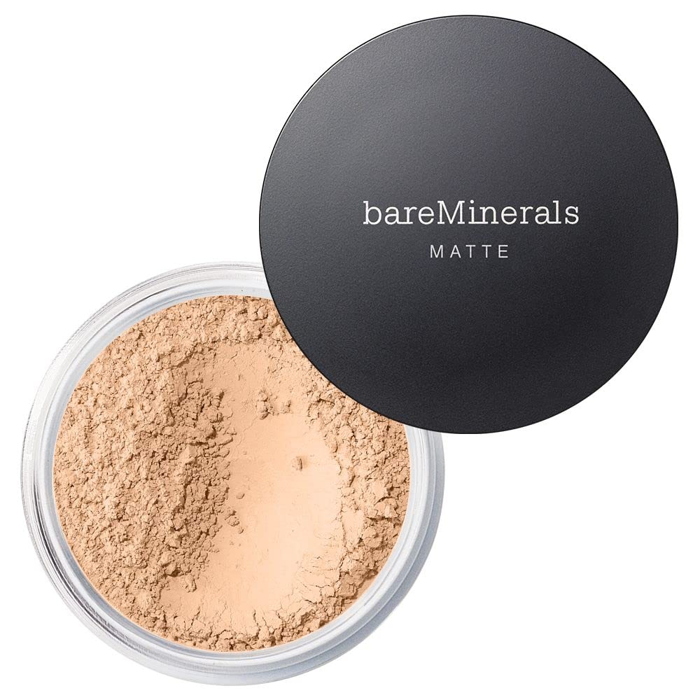 BareMinerals Original Matte Foundation packaging for 09 Light Beige shows spill-free design