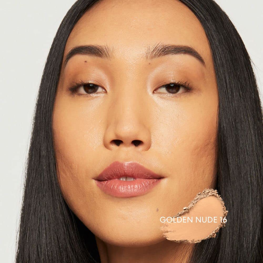 bareMinerals Golden Nude swatch on arm shows warm natural shade match