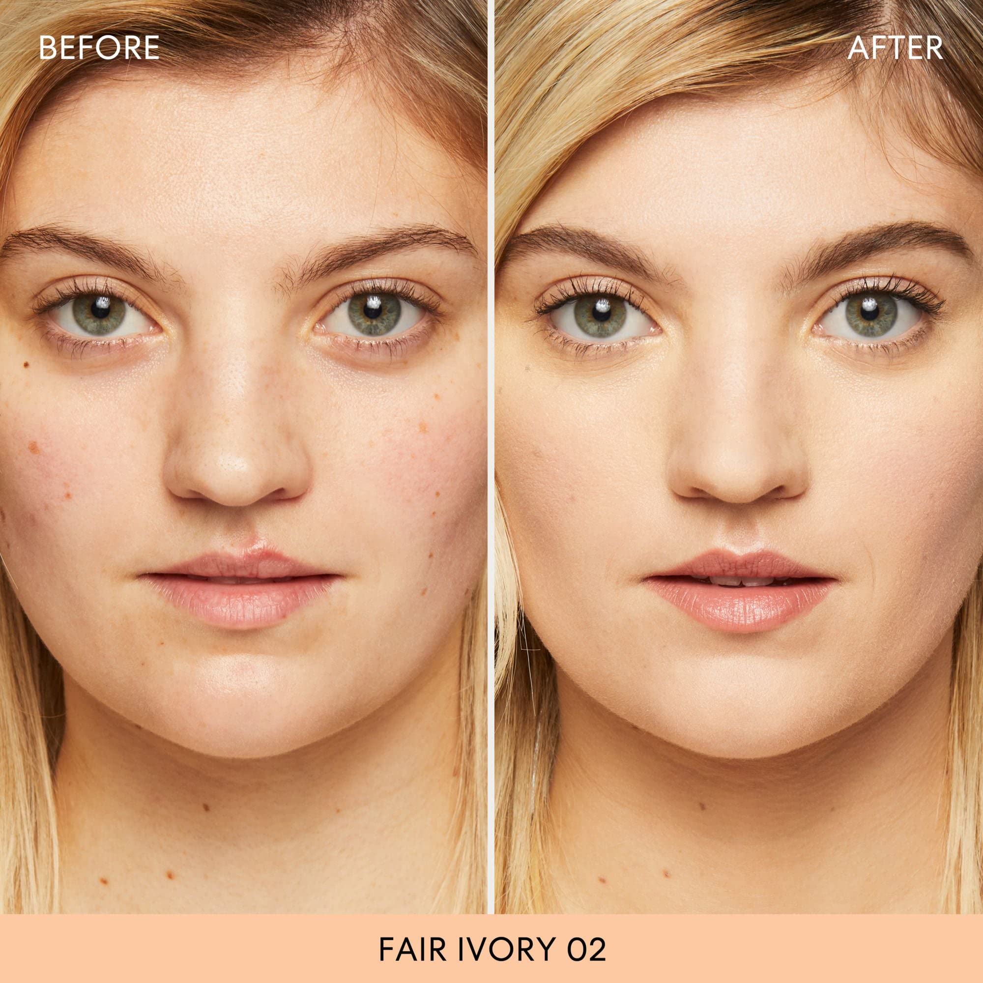bareMinerals Original Matte Loose Foundation SPF 15 02 Fair Ivory swatches on arm for shade match