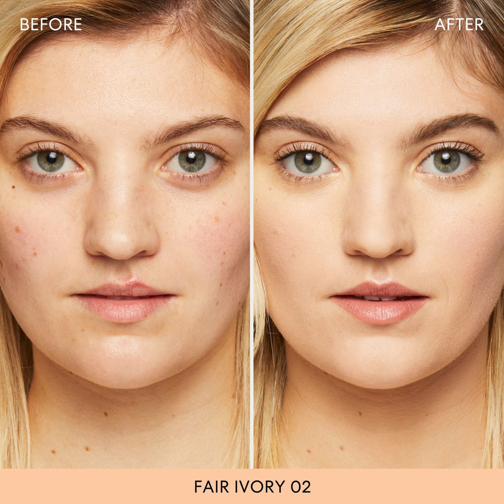 bareMinerals Original Matte Loose Foundation SPF 15 02 Fair Ivory swatches on arm for shade match