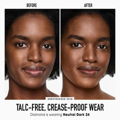 bareMinerals Original Pressed Powder application-brush shows precise, even coverage.