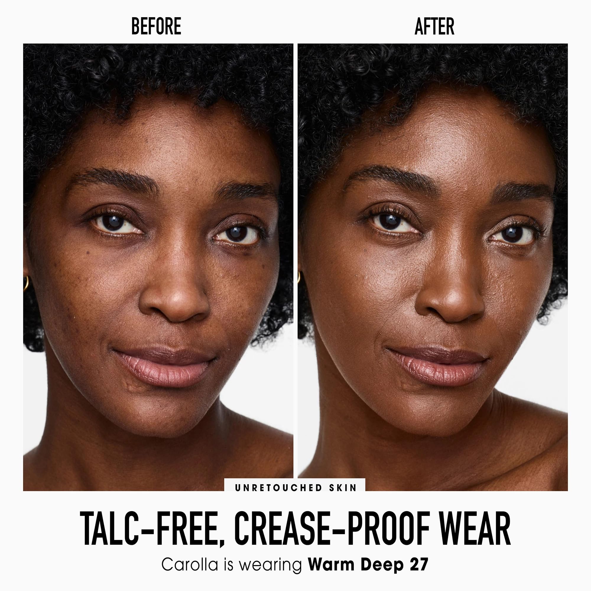 Swatch of BareMinerals Original foundation on skin showing luminous finish.