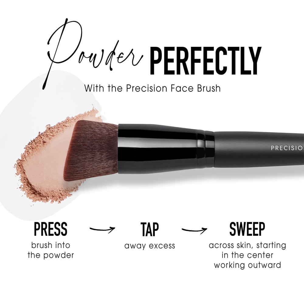 bareMinerals Original pressed powder in use during daytime routine for lasting wear