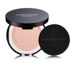 bareMinerals Original pressed powder SPF 15 compact closeup showing luminous finish and buildable coverage