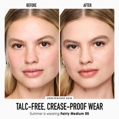 bareMinerals foundation swatch blending with skin-tone for natural glow