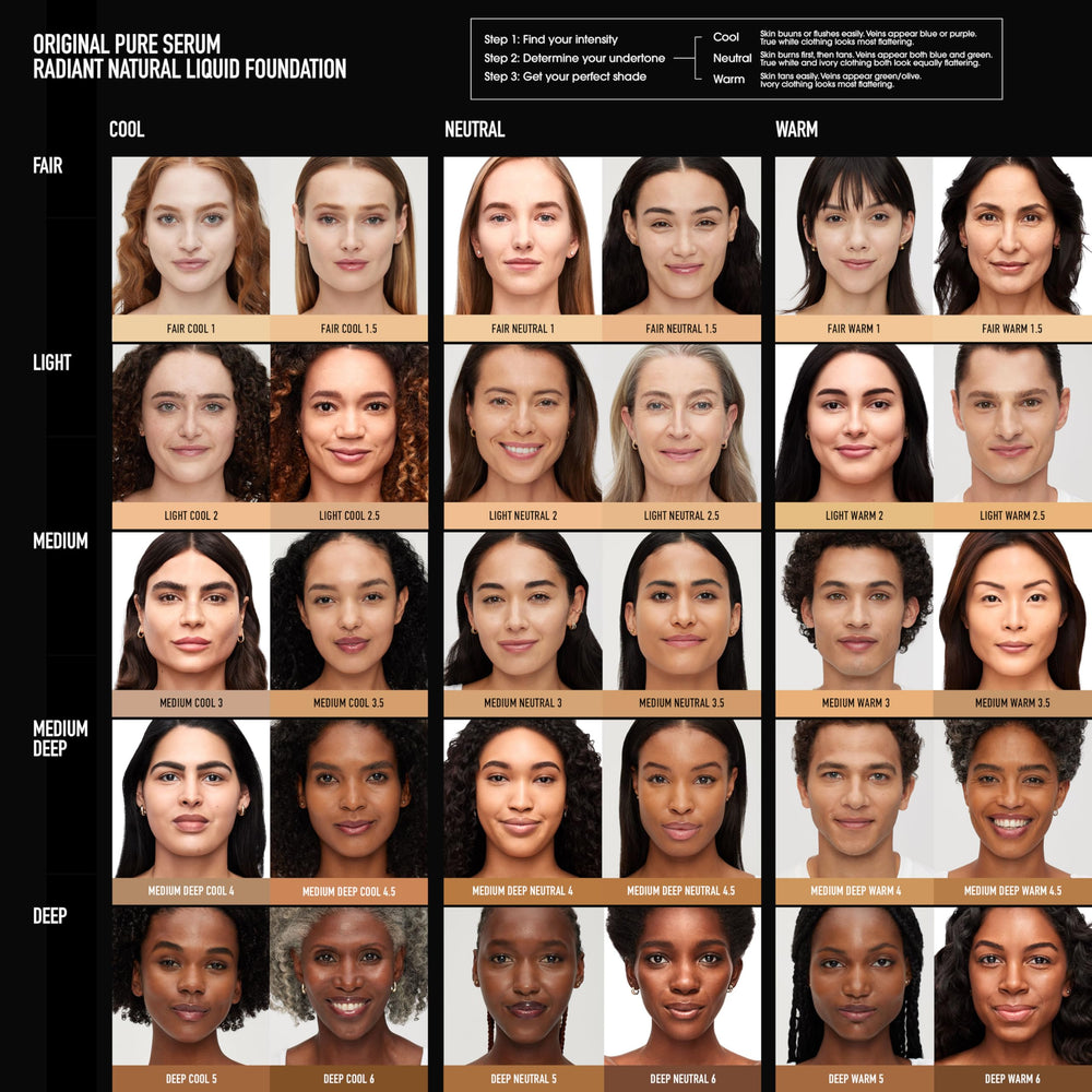 BareMinerals Original Serum Radiant shows no white cast on the skin.