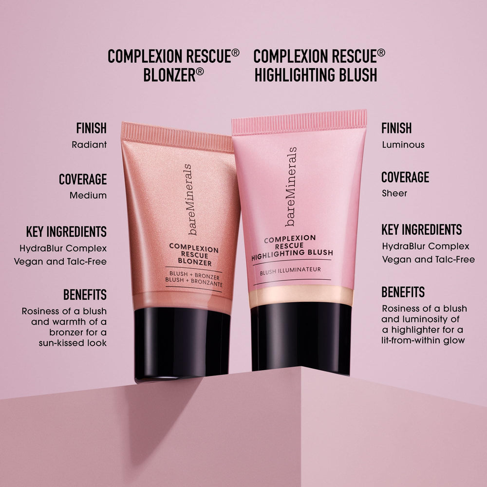 bareMinerals sheer buildable color lets you customize cheek intensity.