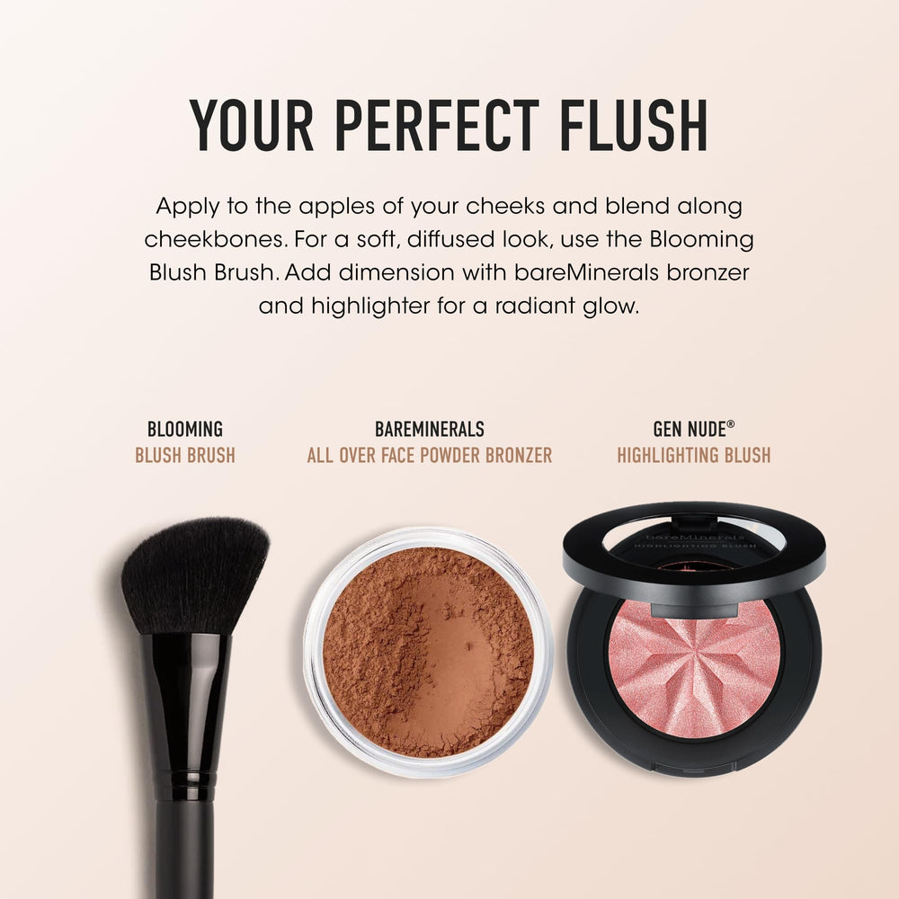 Vegan cruelty-free BareMinerals packaging highlights ethical, dermatologist-tested makeup.