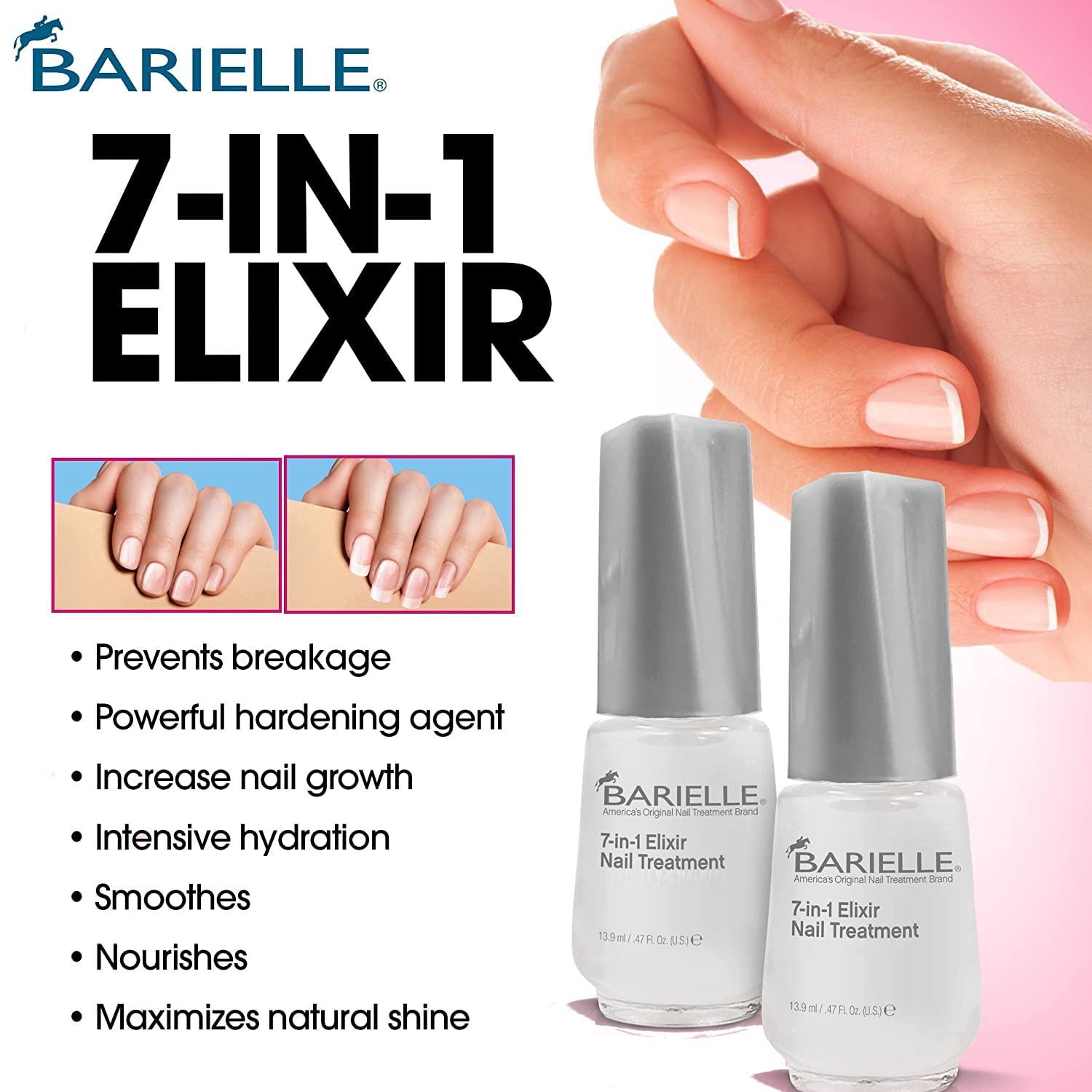 Barielle 7-In-1 Elixir Nail Treatment brush applying product