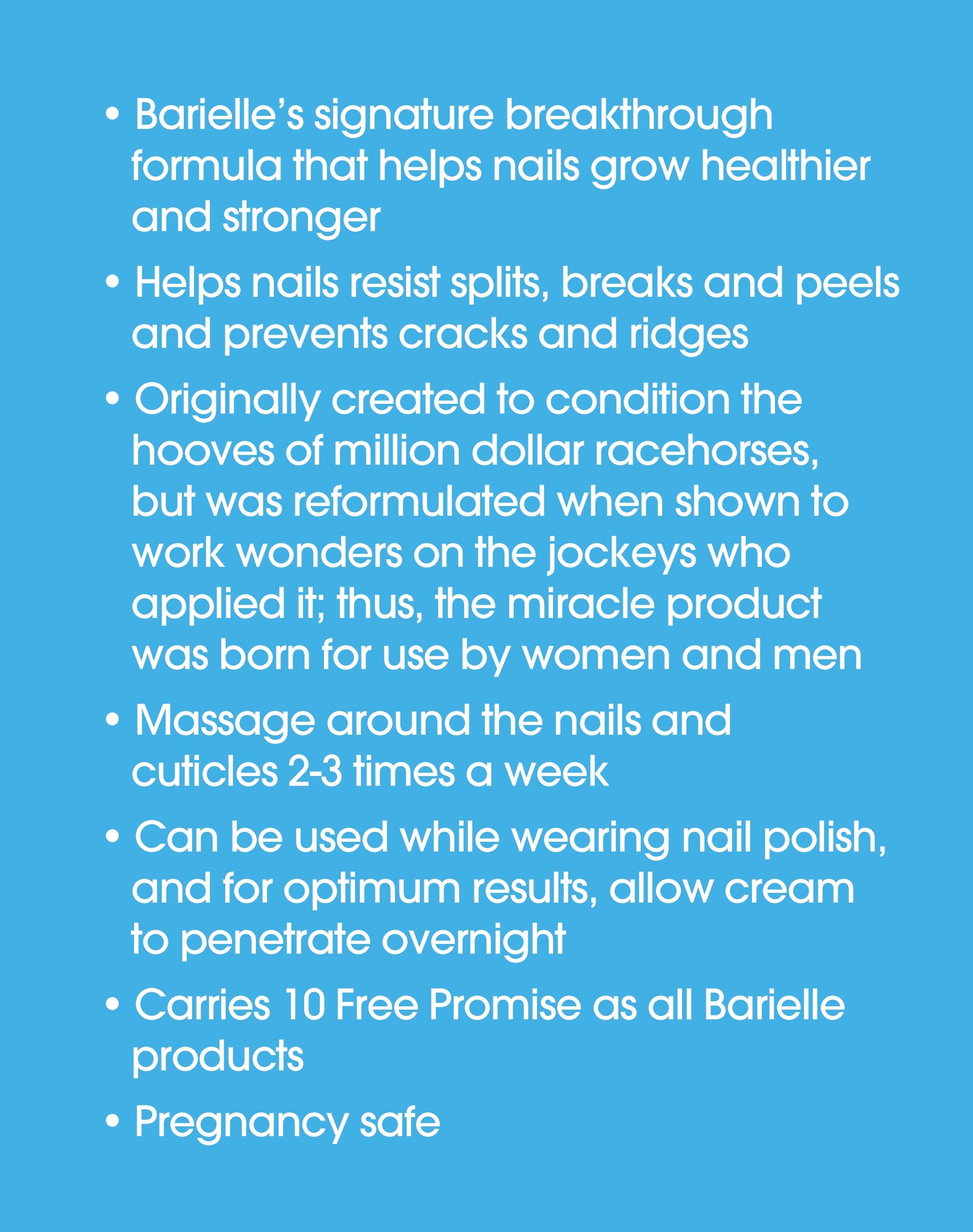 BARIELLE Cream absorbing into nails demonstrates quick penetration