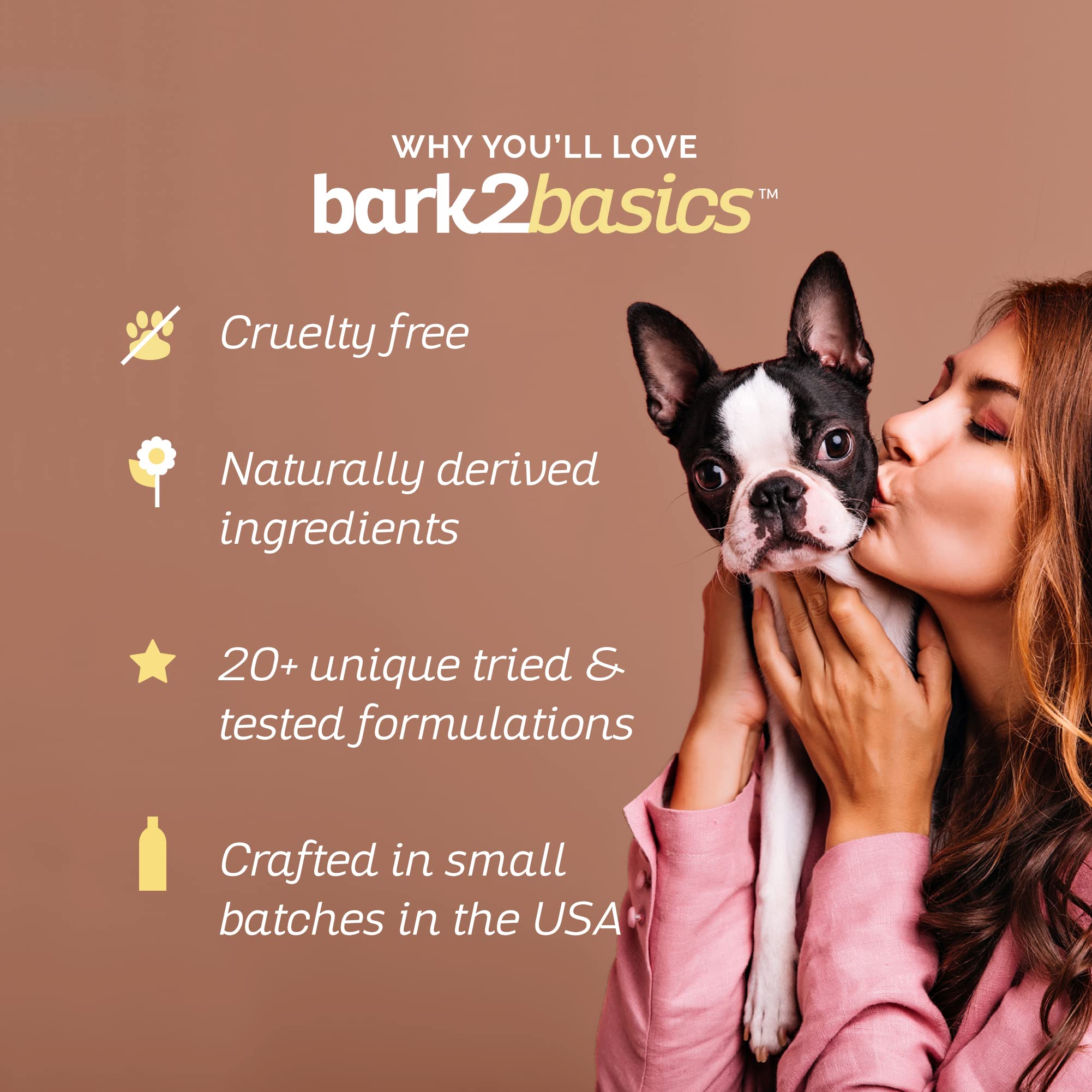Bark2Basics Anti Stat being used on a dog to soften coat.
