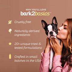 Bark2Basics Anti Stat being used on a dog to soften coat.