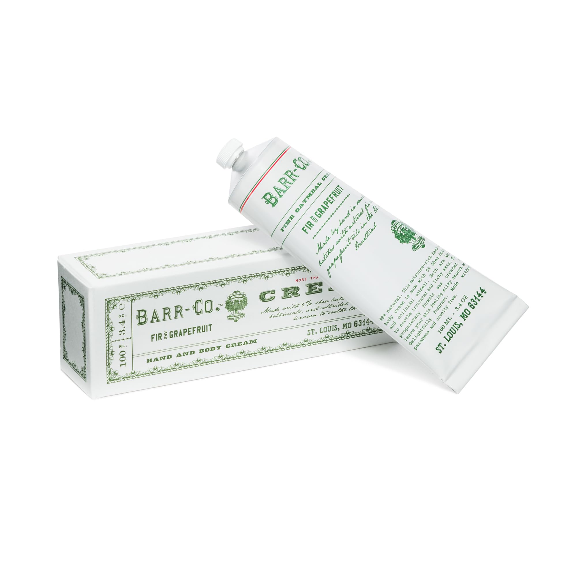 BARR-CO Fir & Grapefruit cream jar shows rich texture for hydration