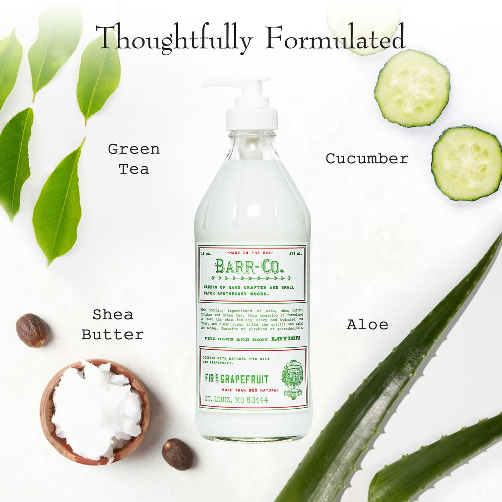 BARR-CO label on glass bottle highlighting plant-based formula