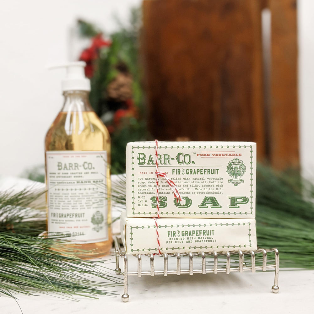 BARR-CO moisturizing foam on hands demonstrates gentle cleanse