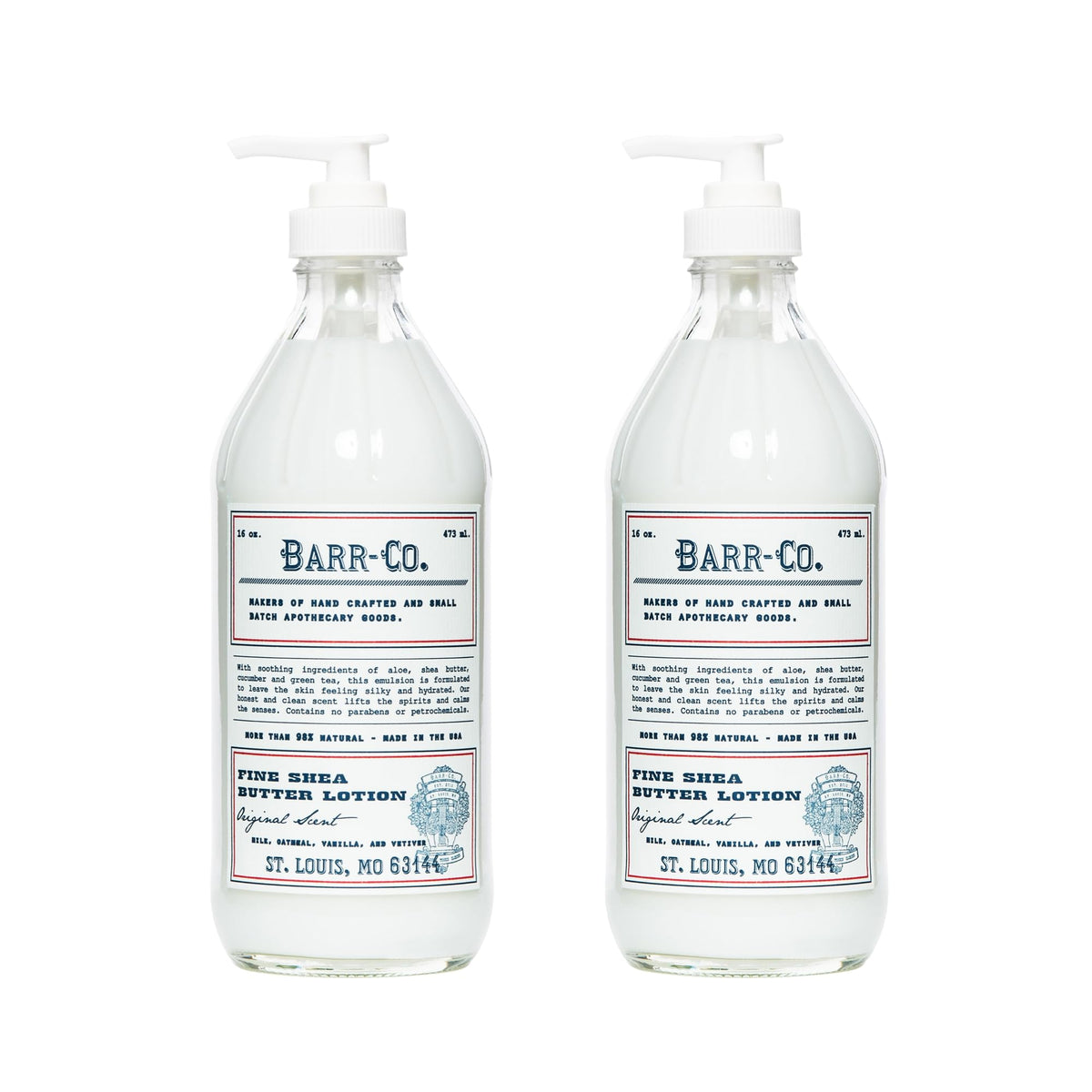 BARR-CO original-scent lotion bottle closeup for everyday moisturization