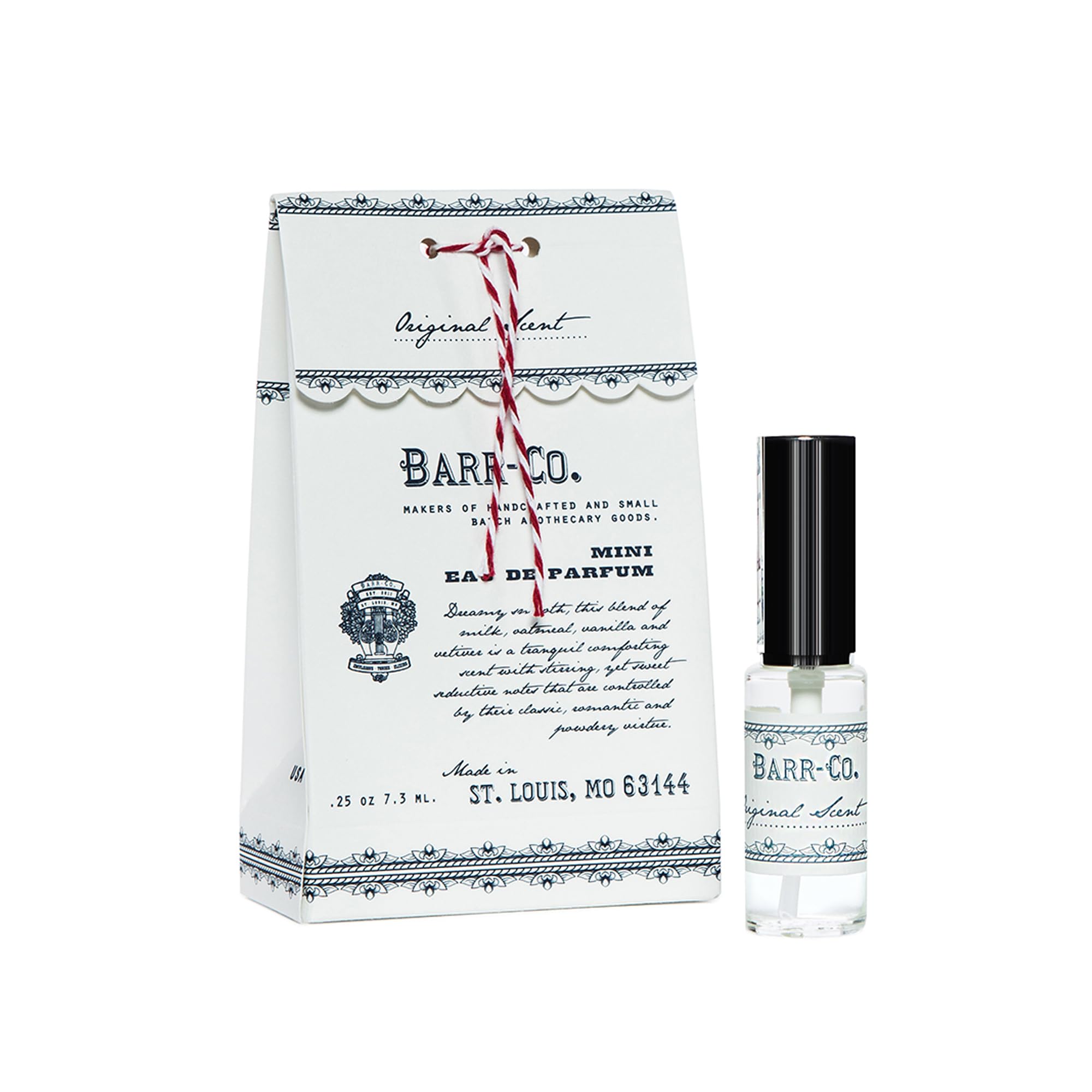 Barr-Co Original Scent mini bottle; vanilla aroma for on-the-go fragrance.