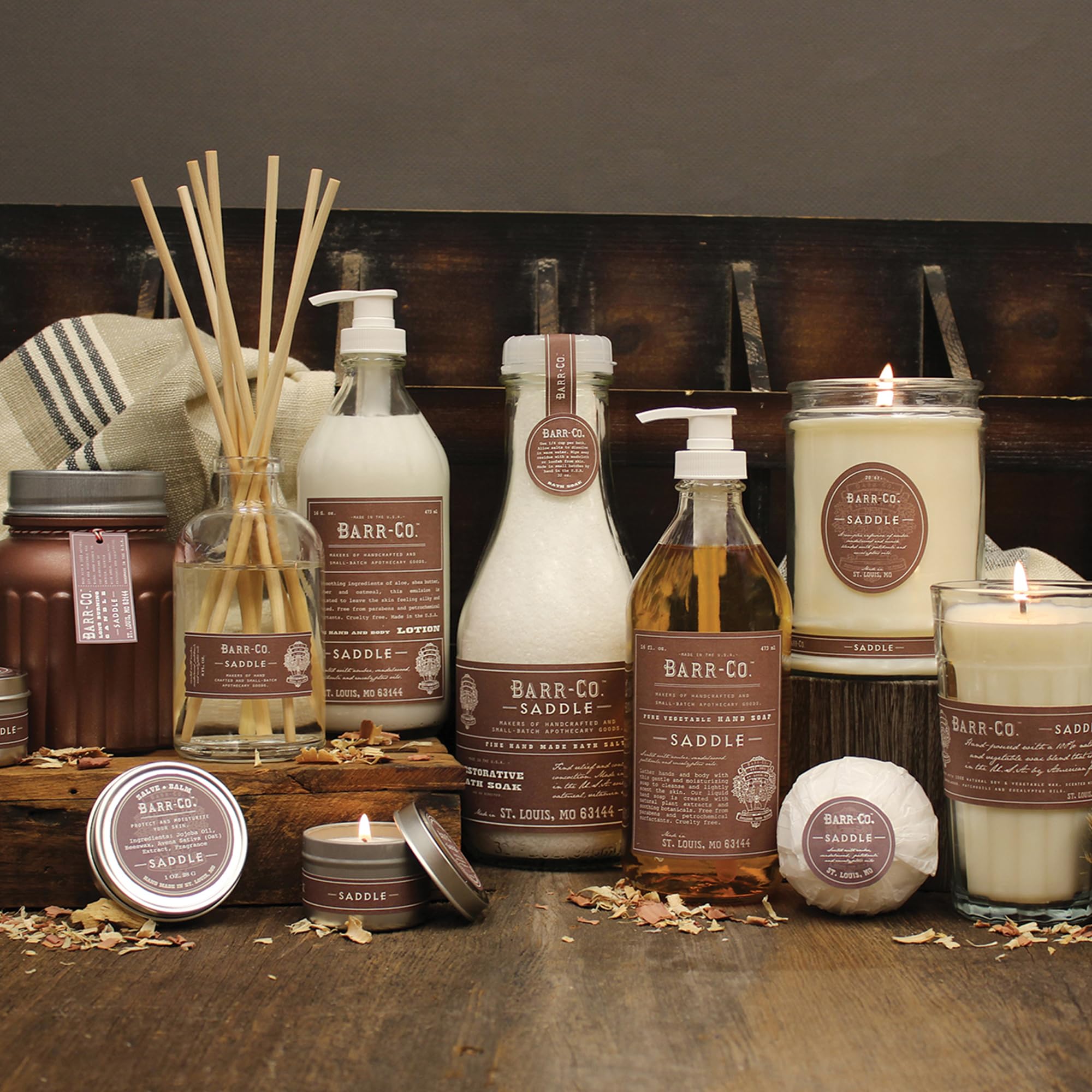 BARR-CO Saddle Hand Soap lather forming on hands for soft, refreshed skin