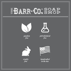 BARR-CO Sugar & Cream label close-up highlights vegan plant-based ingredients.