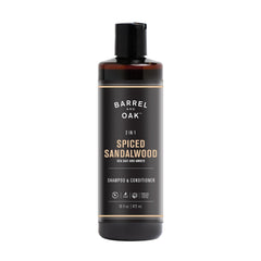 Barrel & Oak bottle pour for convenient 2-in-1 grooming.