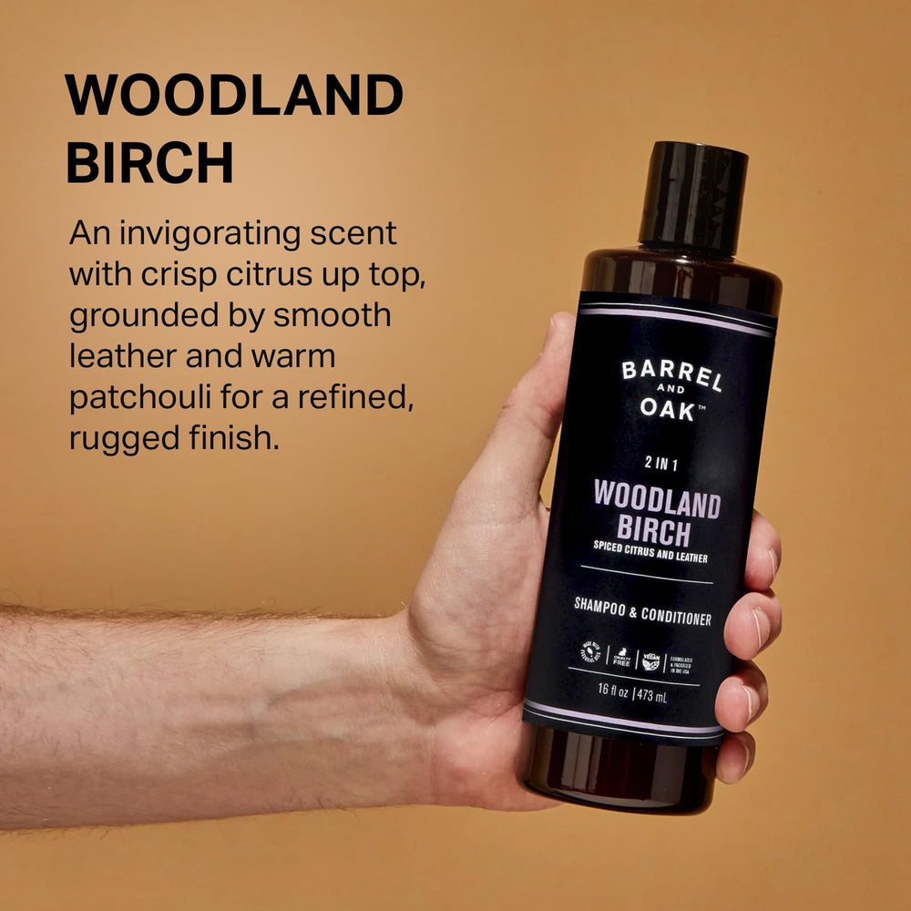 Barrel & Oak 2-in-1 shampoo daily-use design suits busy mornings.