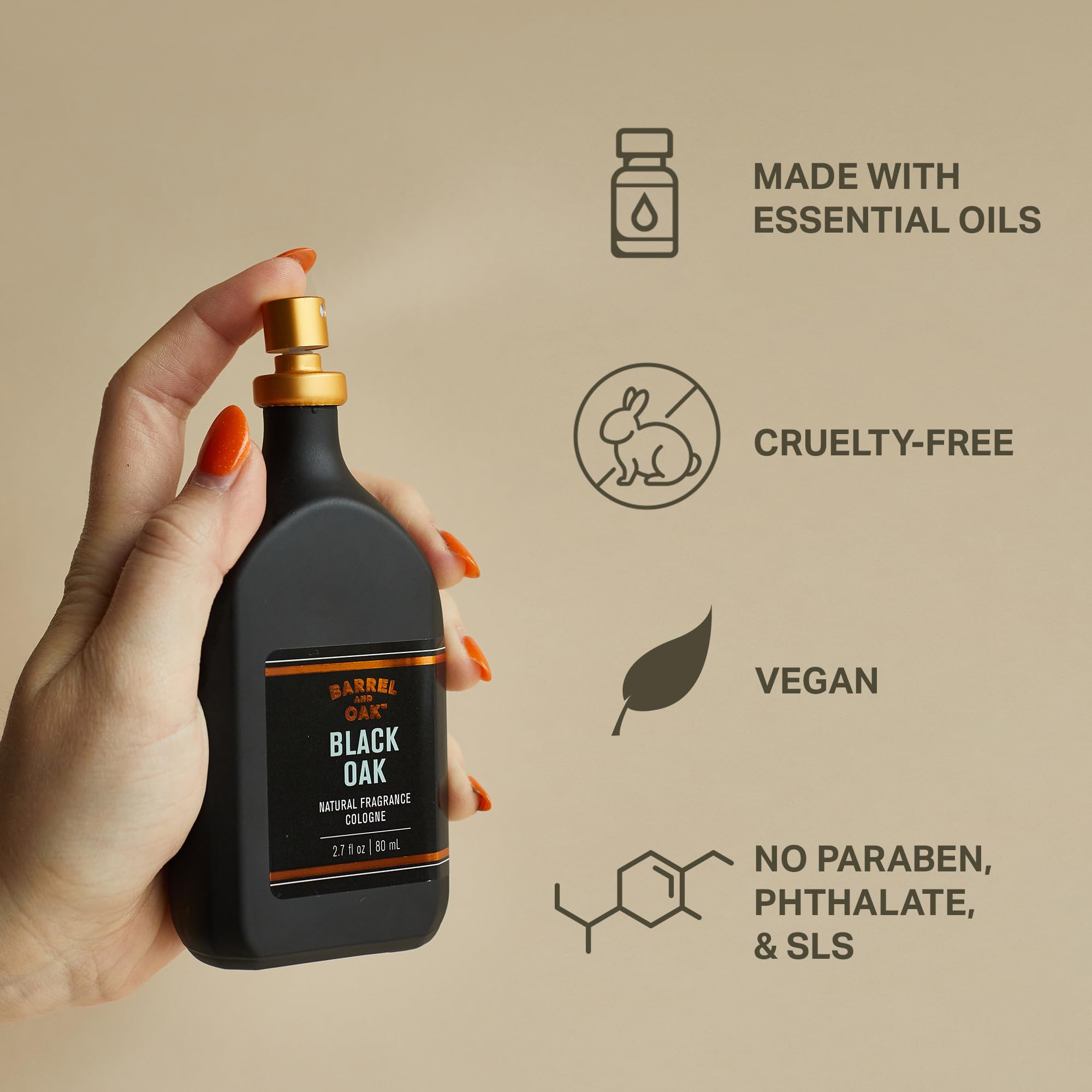 Barrel & Oak Black Oak packaging made with eco-friendly materials