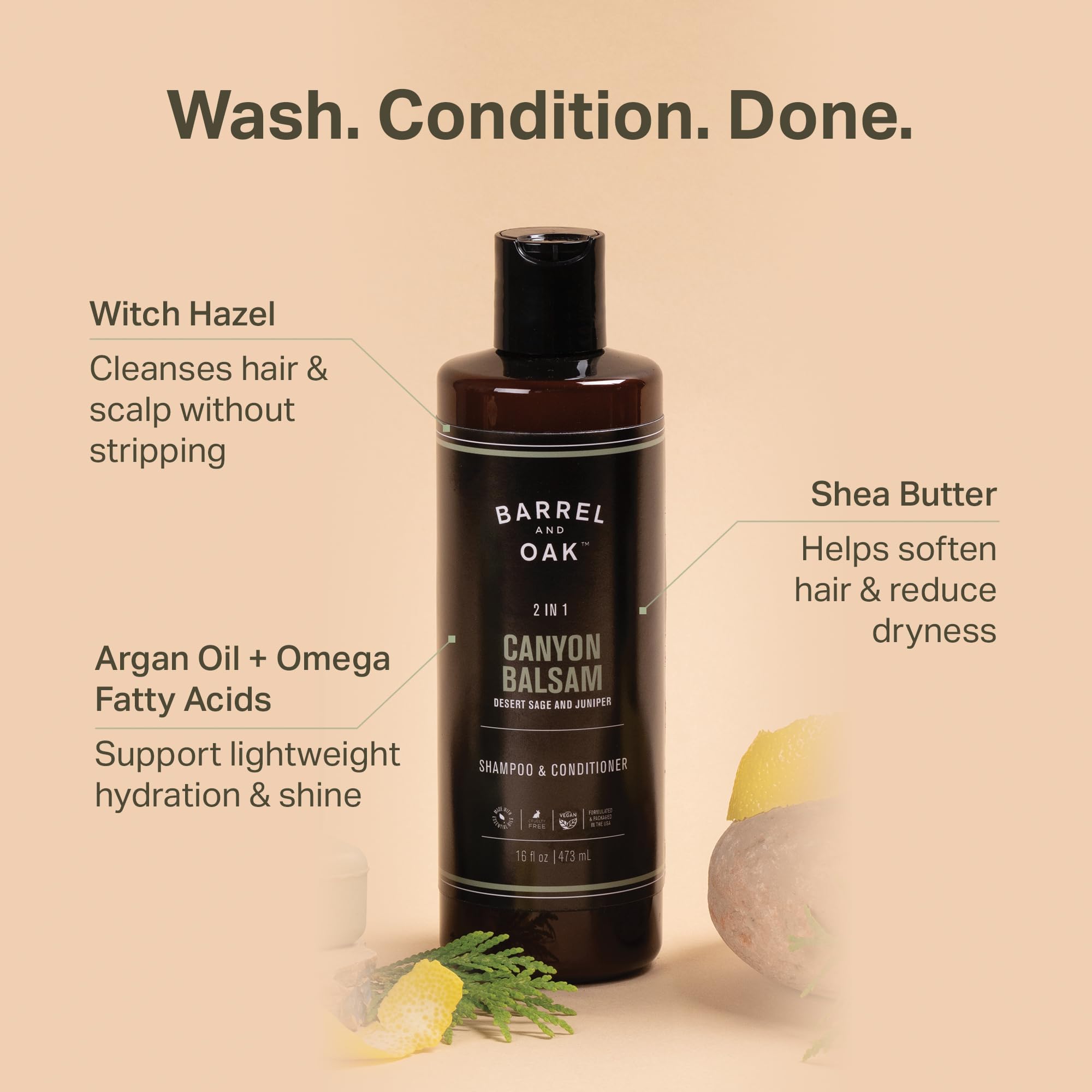Brand packaging highlighting vegan and cruelty-free status of Canyon Balsam set.