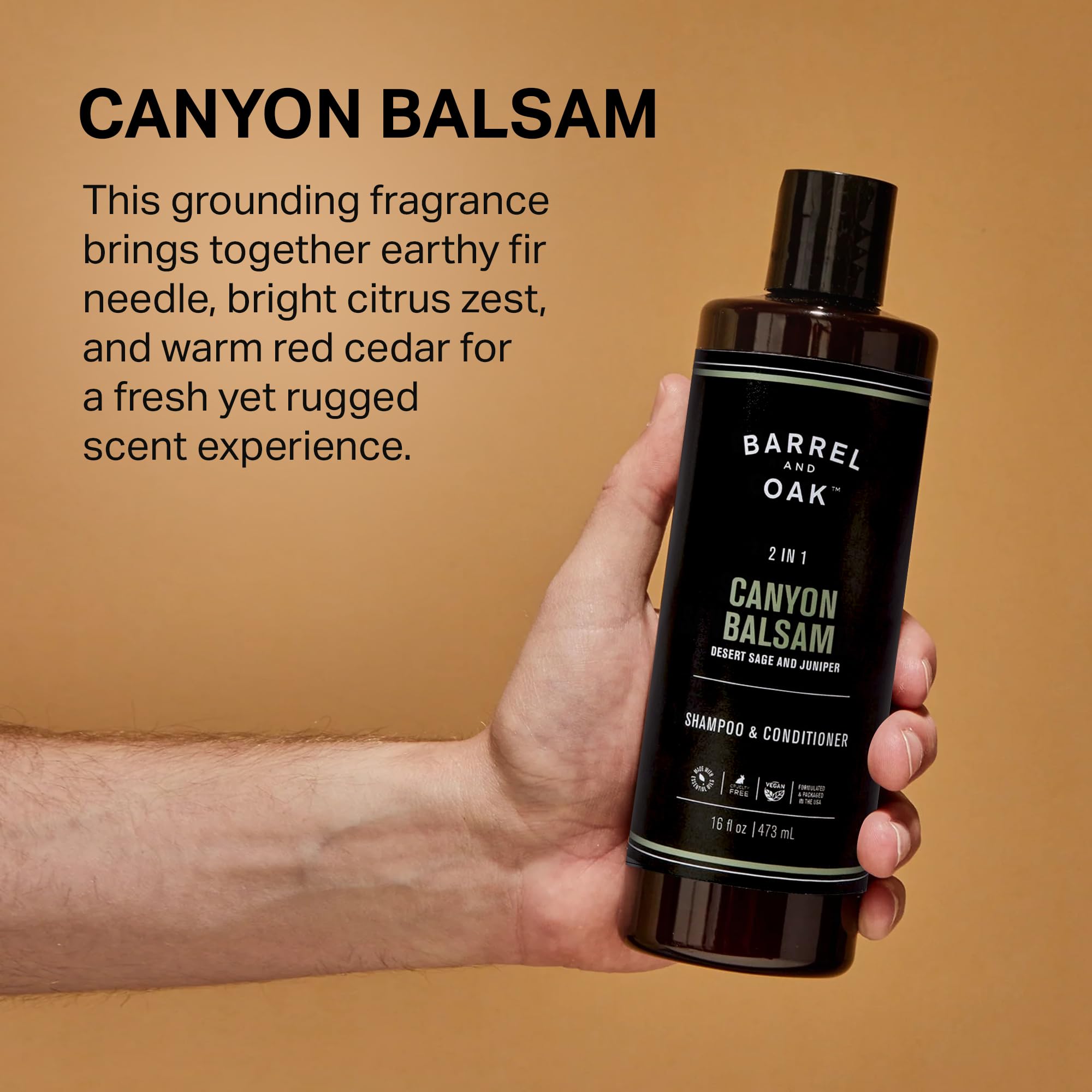 Barrel & Oak shea butter moisture layer indicates soft, manageable hair.