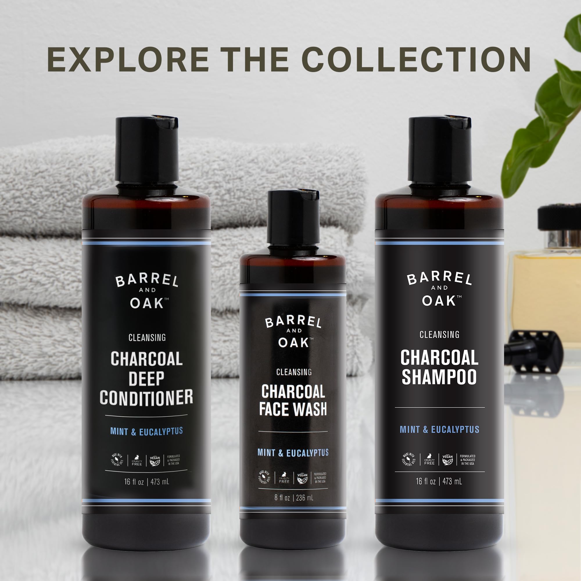 Barrel & Oak vegan cruelty-free label on packaging.