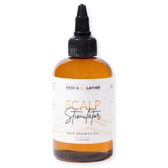 Bask and Lather scalp stimulator bottle pour for easy application