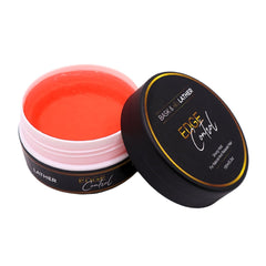 BASK & LATHER strong hold edge control bottle showing non-flaking finish