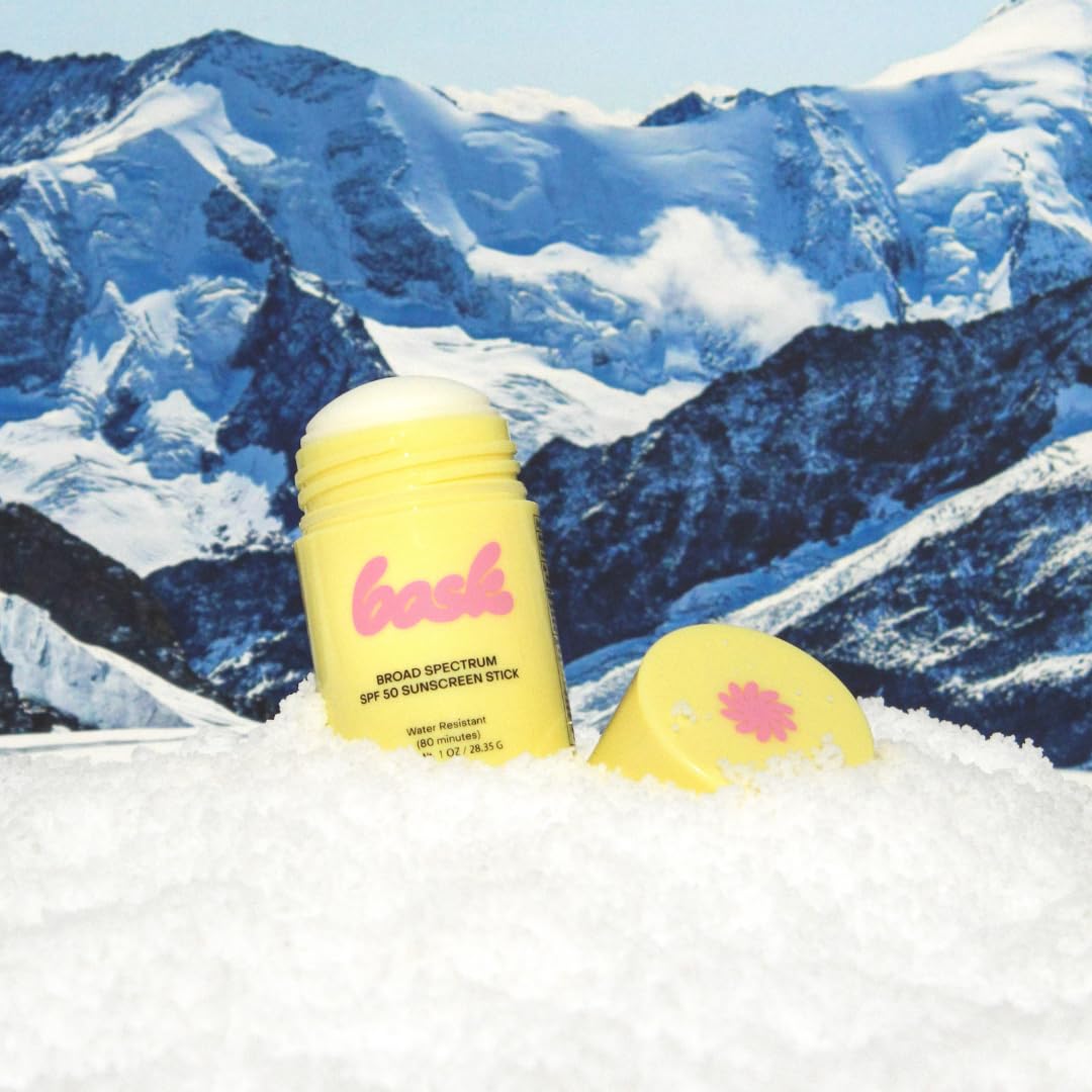 Bask SPF 50 stick used for winter sports on the slopes