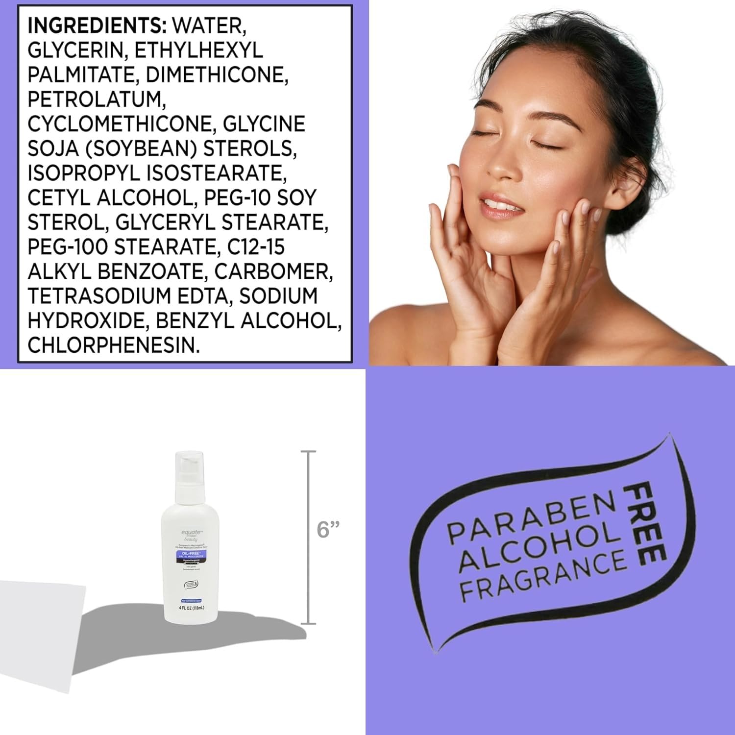 Basket Goods Equate Beauty skin hydration close-up ideal for routine care