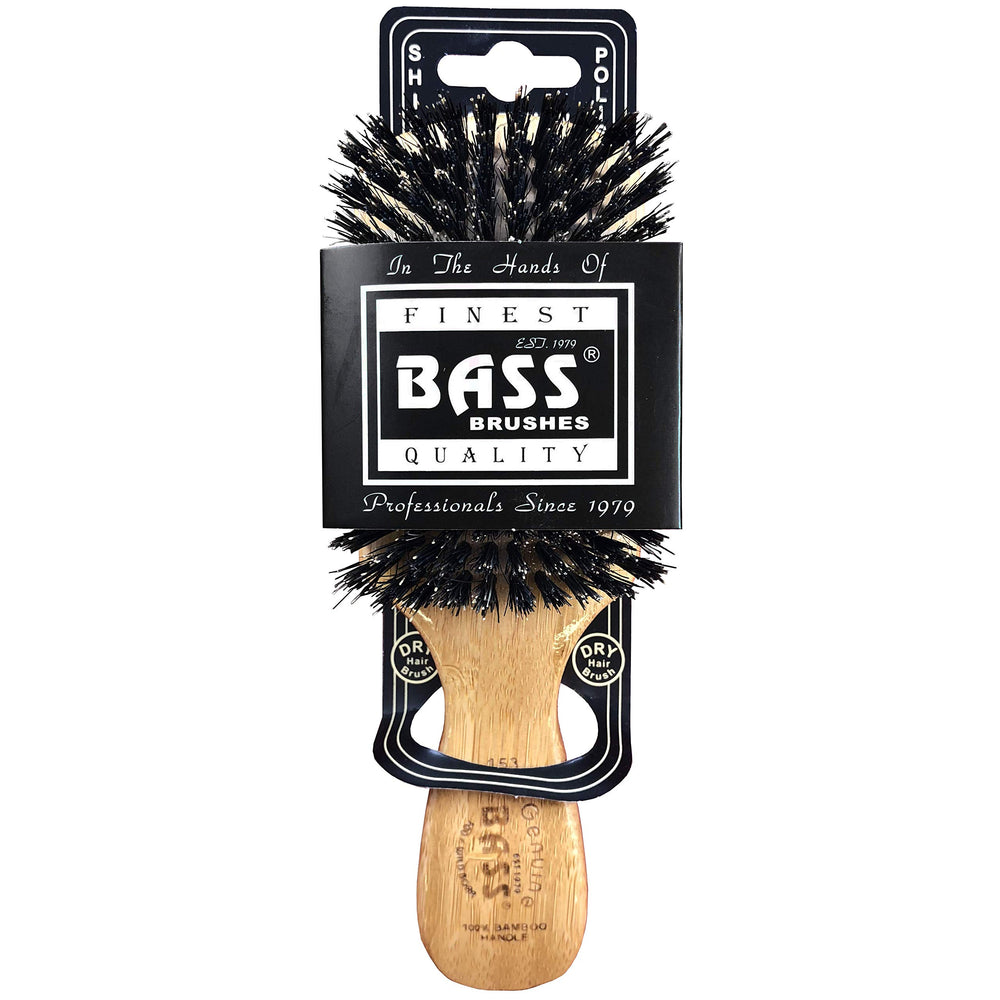 Bass brush adds natural shine and conditioning through daily brushing