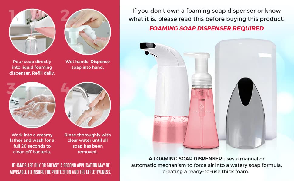 Bastion bulk refill fits compatible foaming dispensers in homes and workplaces.