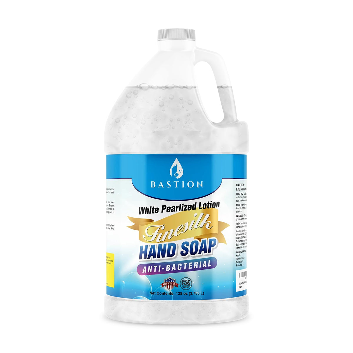 Bastion Finesilk hand soap gallon pour shows rich lather