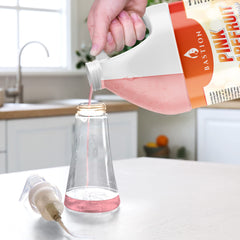 Bastion 1-gallon refill bottle stacked for bulk supply in a busy kitchen or restroom.