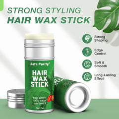 Bata Purity Hair Wax Stick edge control close up for smooth edges and tame flyaways