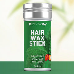 Bata Purity Hair Wax Stick product shot showing strong hold and sleek styling