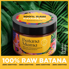 Batana Mama amber bottle closeup highlights premium, pure oil quality