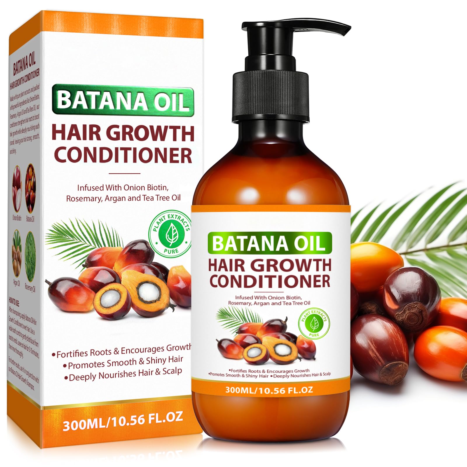 Batana Oil Conditioner bottle pour shows easy daily application for detangling