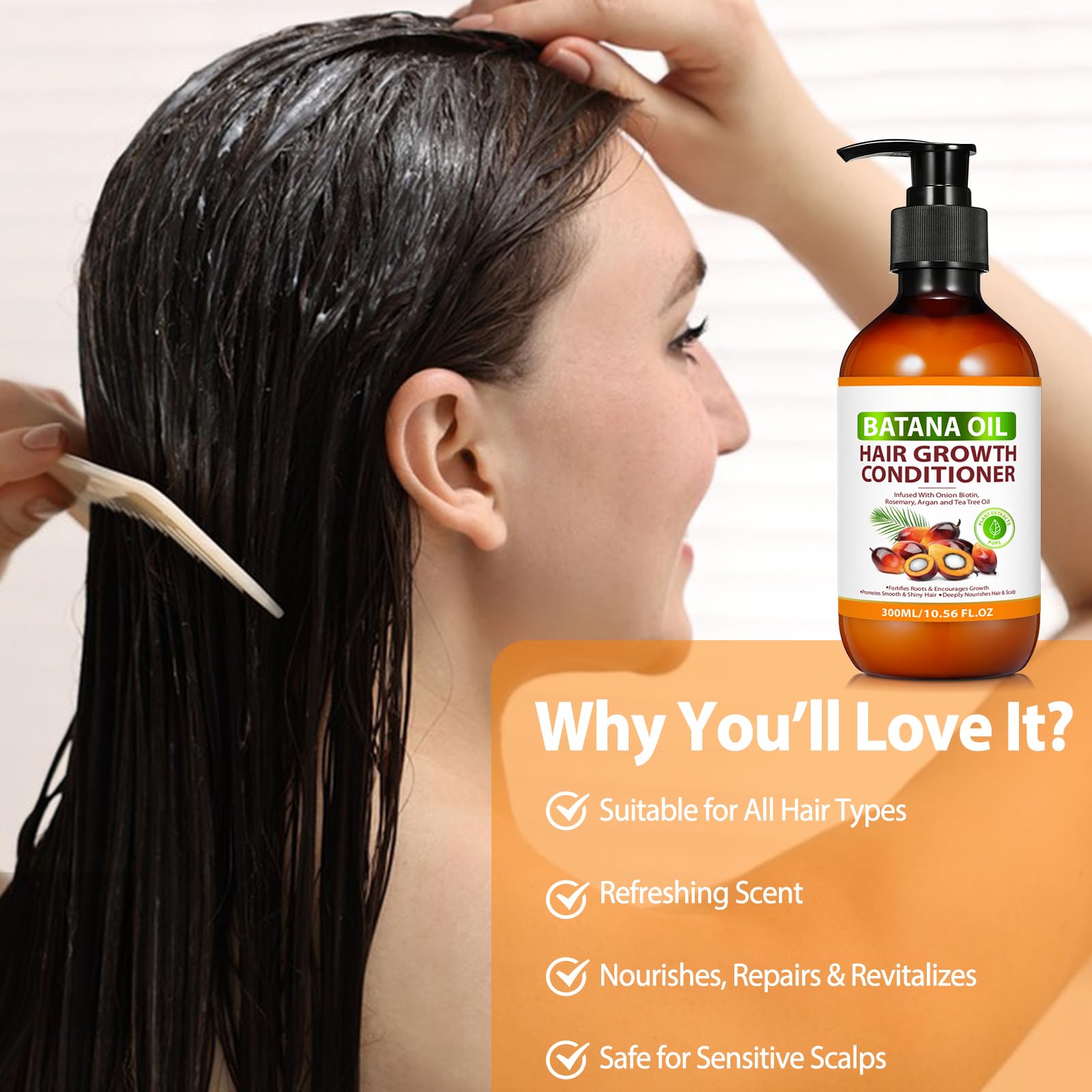 Batana Oil Conditioner works for both curly and straight hair