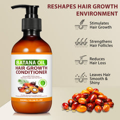Hair strands with Batana Oil Conditioner appear silky and shiny