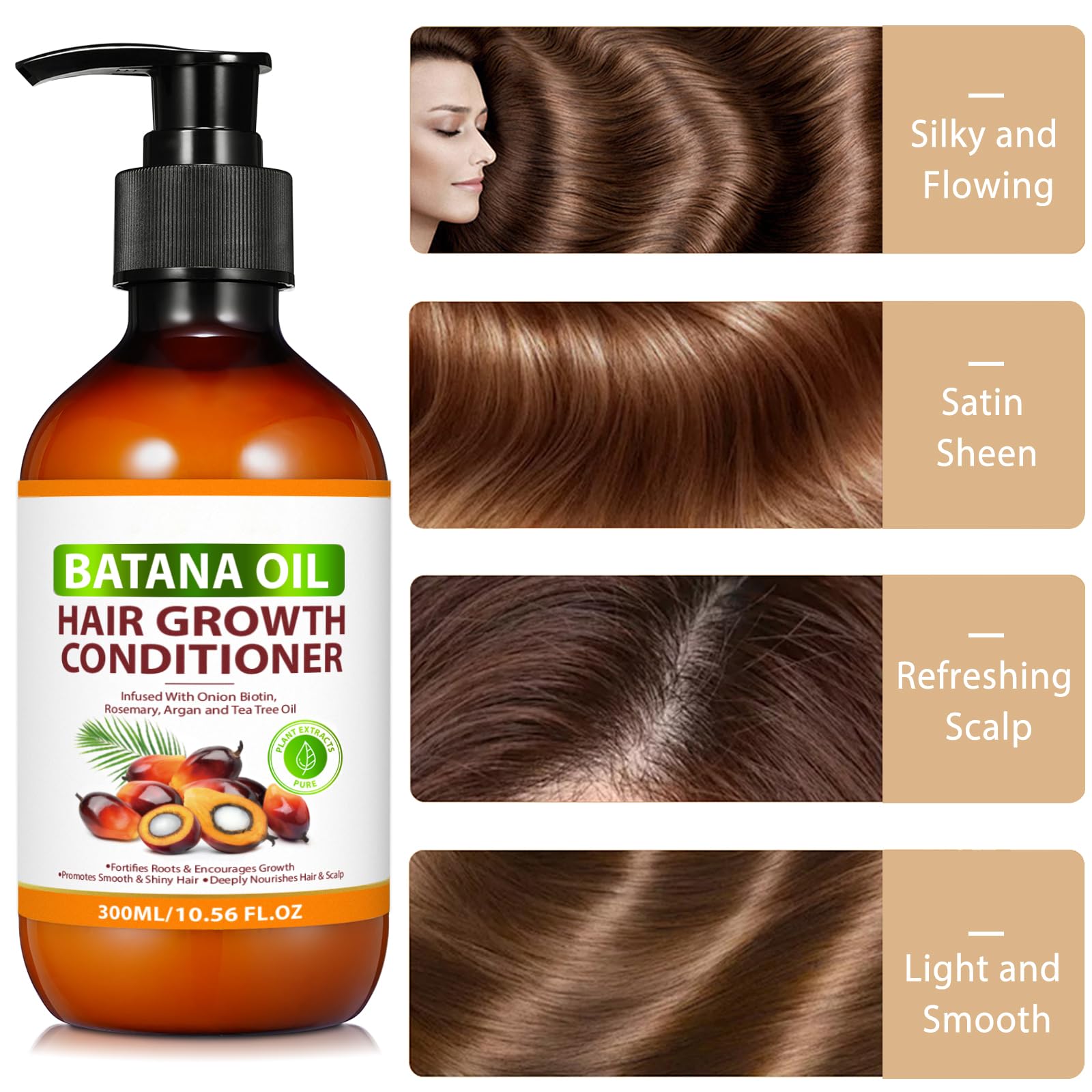 Batana Oil Conditioner with onion biotin for thinning-looking hair