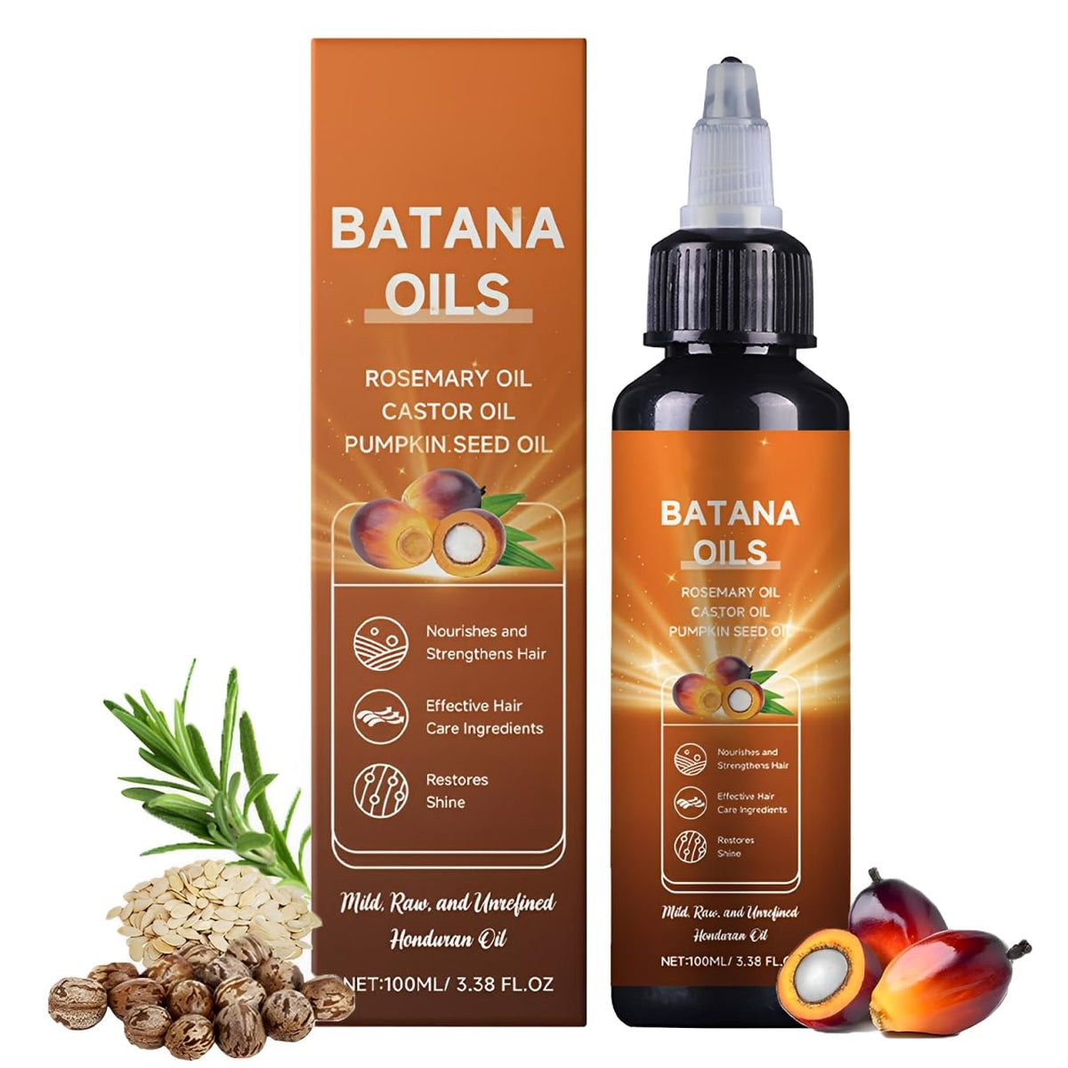 Batana Oil for Hair Growth bottle shows rich scalp nourishment